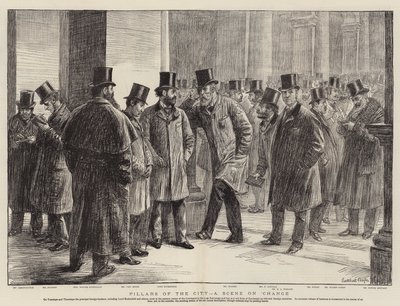 Pillars of the City, a Scene on Exchange by William Lockhart Bogle